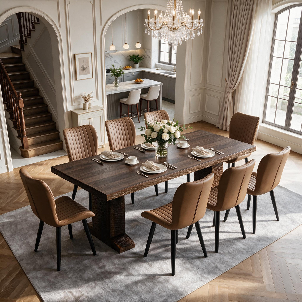 Extendable Dining Table Set for 8 G42537